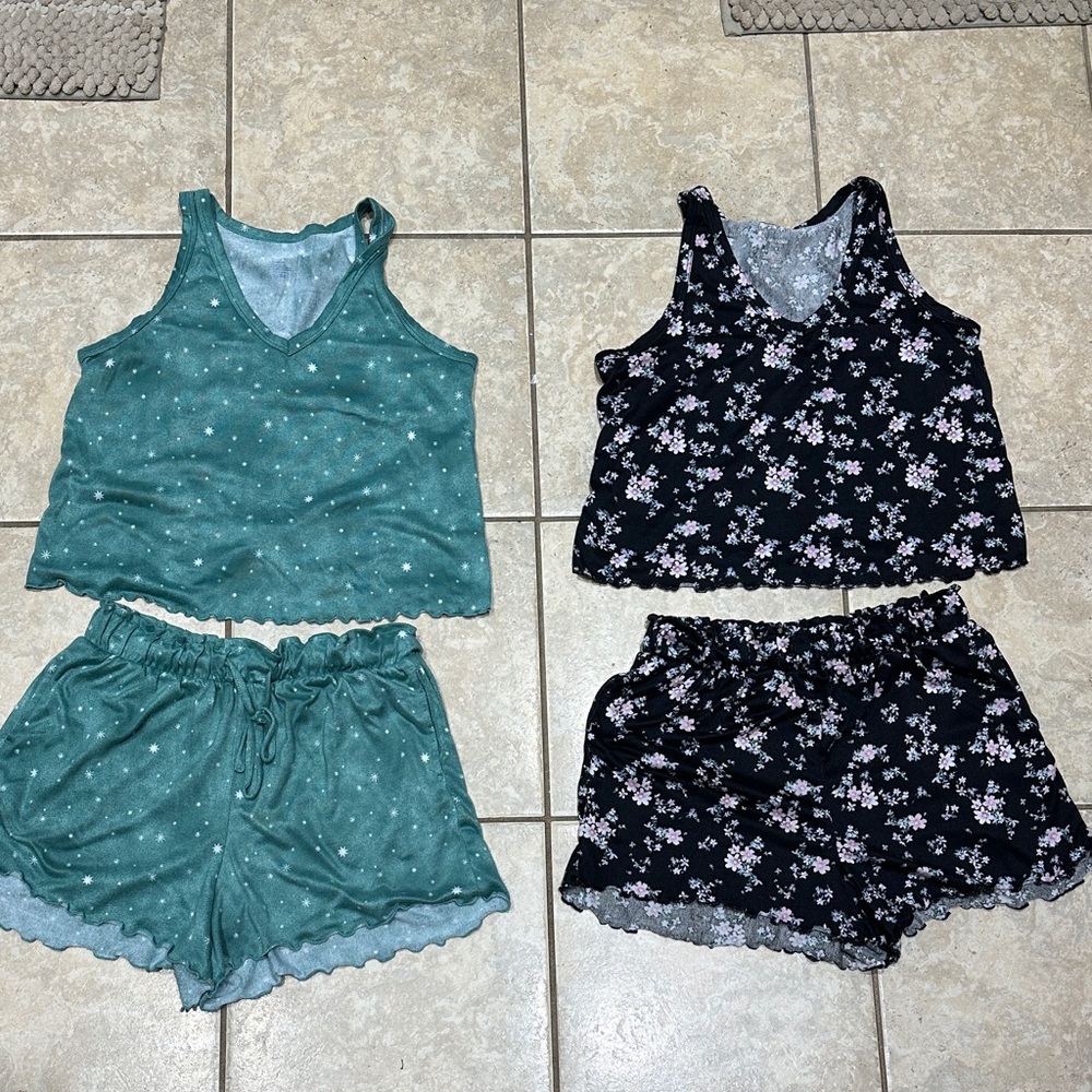 Chic Floral and Starry Pajama Set